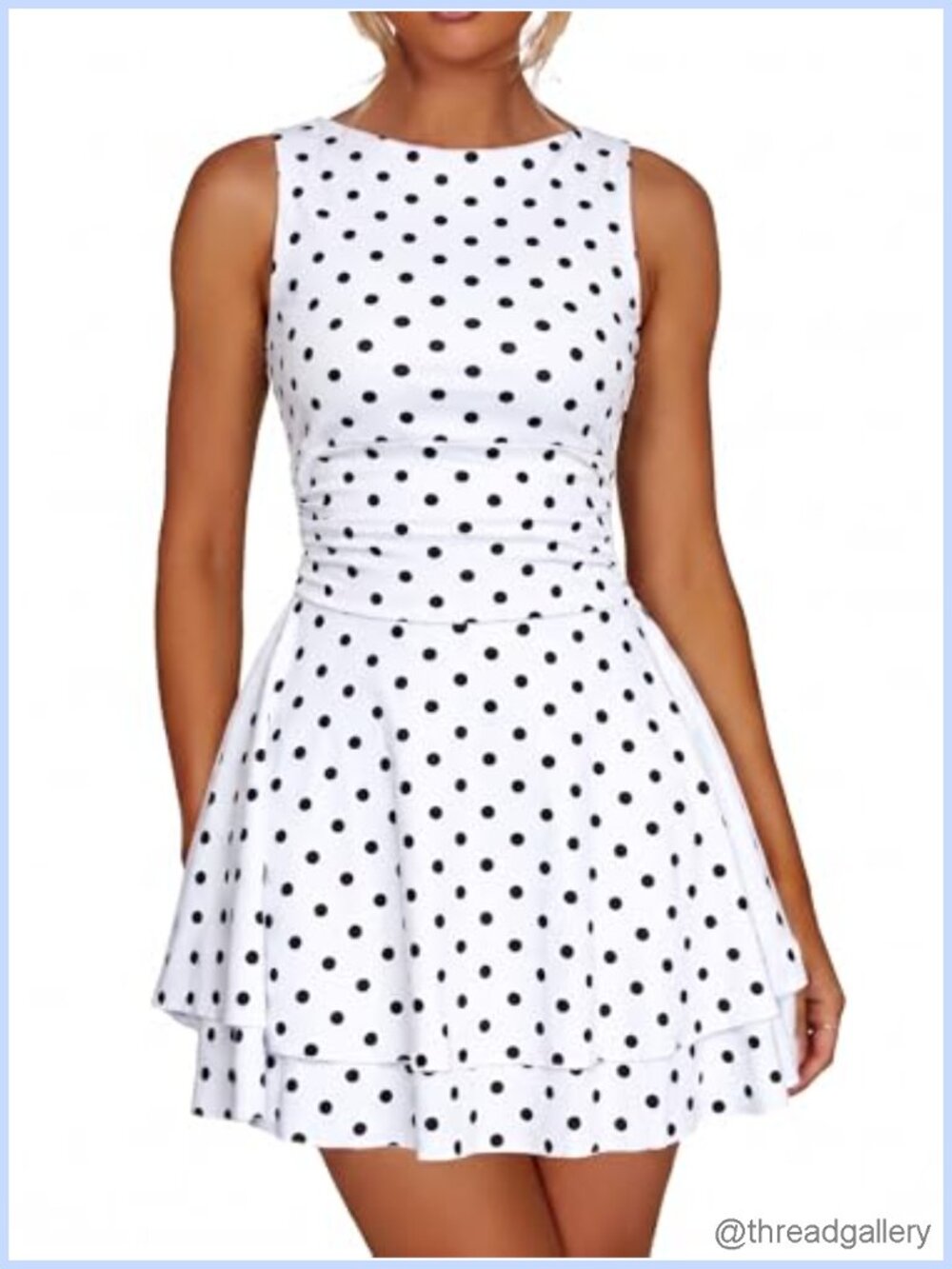 Ruffle Hem Boat Neck A Line Mini Dress Ruched Corset Party Club